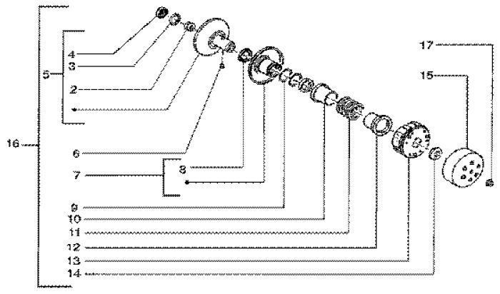 Poulie Piaggio Liberty 4 temps jusqu'à 2005