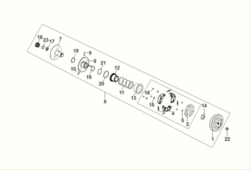 Embrayage - Boîtier d'embrayage Sym Fiddle ll Euro 5