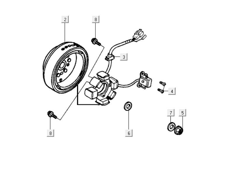 Allumage - Stator - Volant Kymco K-Pipe 125 4T AC