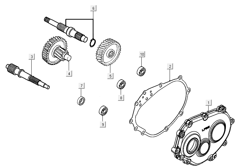 Transmission finale Kymco New Like 150I E4