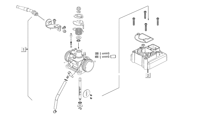 ECU (Unité de commande moteur) - Corps de papillon Kymco VP 50i 4T AC Euro 4 Renault brun