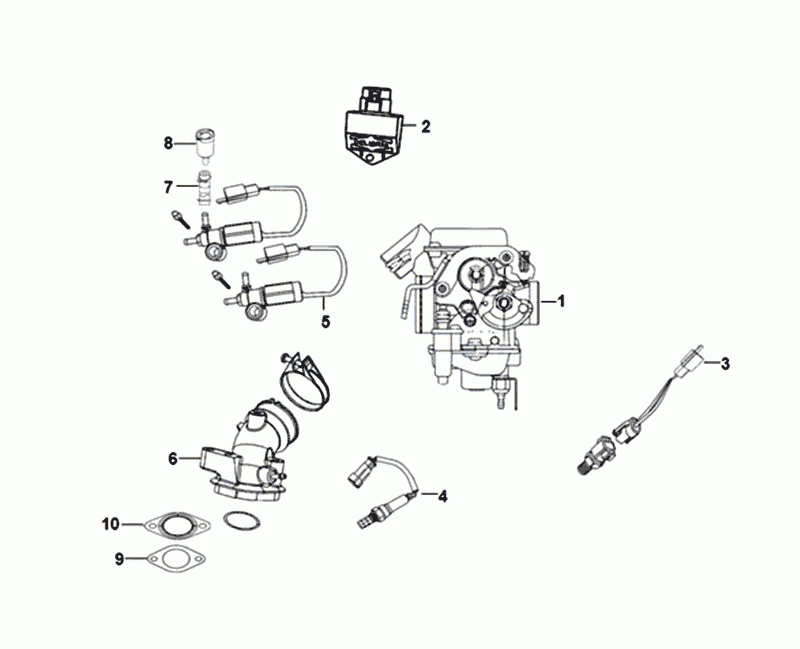 Jeu d'écus Sym Allo Euro4 (BK-5560S) Noir brillant