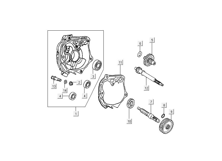 Carter d'extrémité Kymco Super9 2 temps mm argent