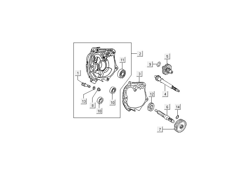 carter de transmission finale Kymco Grand Dink 2 temps Titane