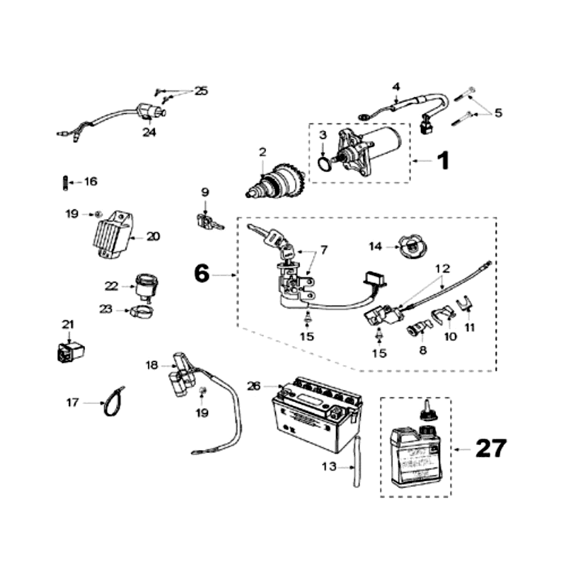 Pièce électrique Peugeot V-clic Bleu nuit
