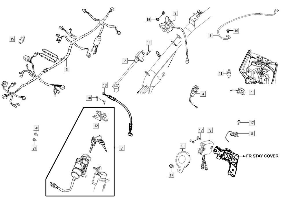 pièces électriques AGILITY CITY 16 4T 125
