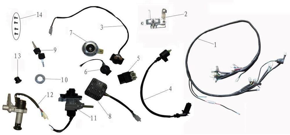 Pièces électriques China Touring noir