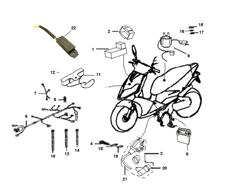 Pièces électriques Generic Cracker limited white 2009 2 temps