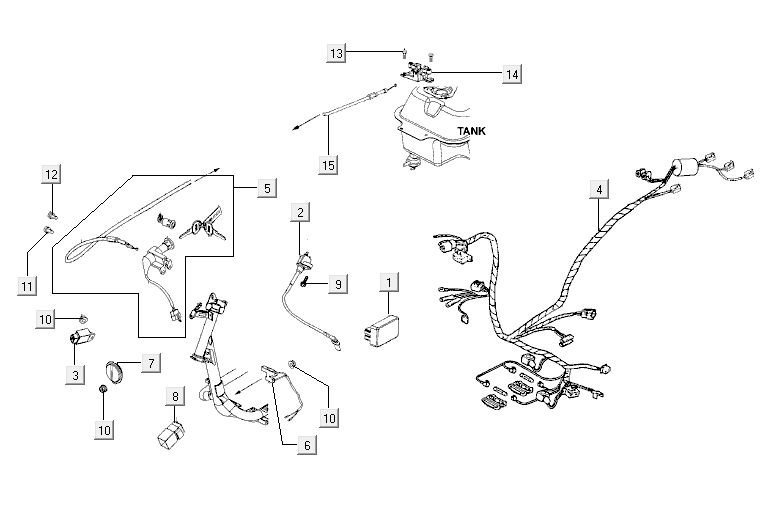 Pièces électriques Kymco Agility 12' 4 temps bleu sportif
