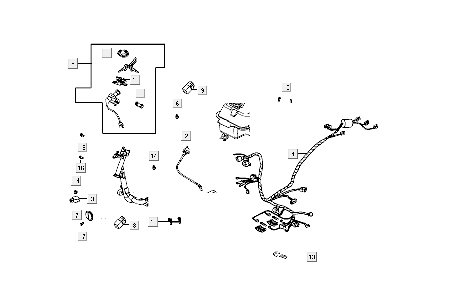 Pièces électriques Kymco Agility Delivery 4 temps euro4 blanc