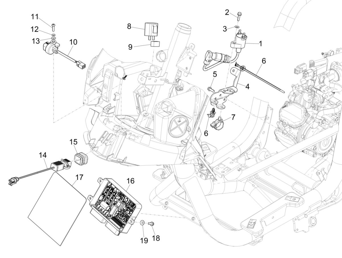 Électrique - pièces - Piaggio Medley 125 4T IE ABS E4 2016-2019 (EMEA)