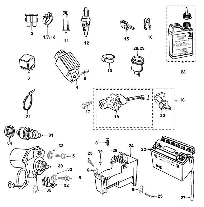 Pièces électriques Peugeot Speedfight 2 AC E2 2 temps