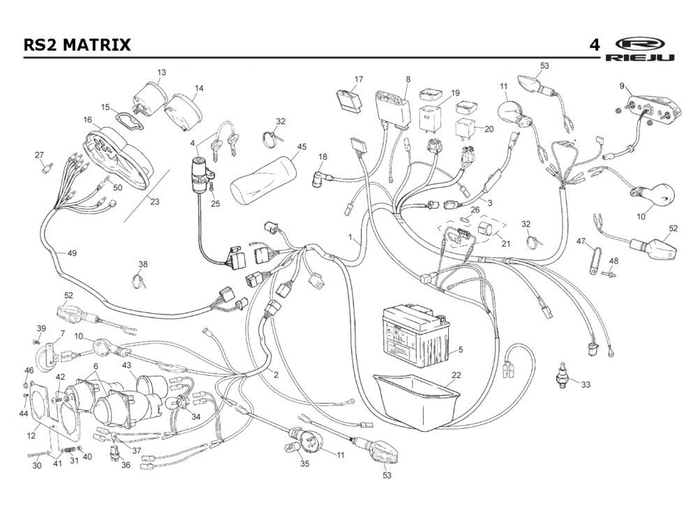 Pièces électriques Rieju Rs2 bleu 2005 2 temps
