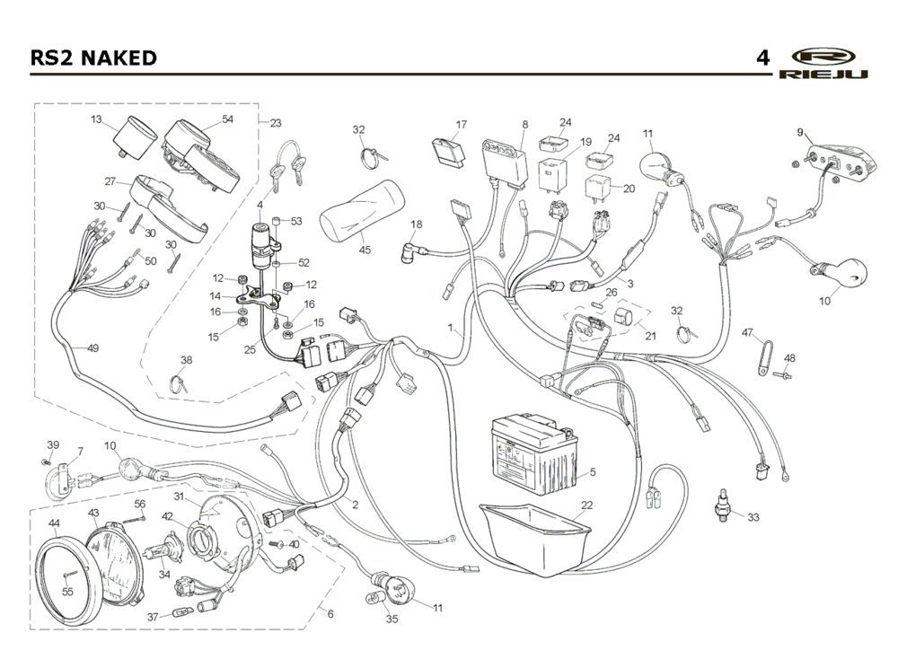 Pièces électriques Rieju Rs2 Naked black 2005 2 temps