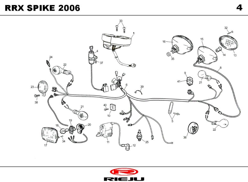 Pièces électriques Rieju Spike-x 50 2T LC bleu 2009