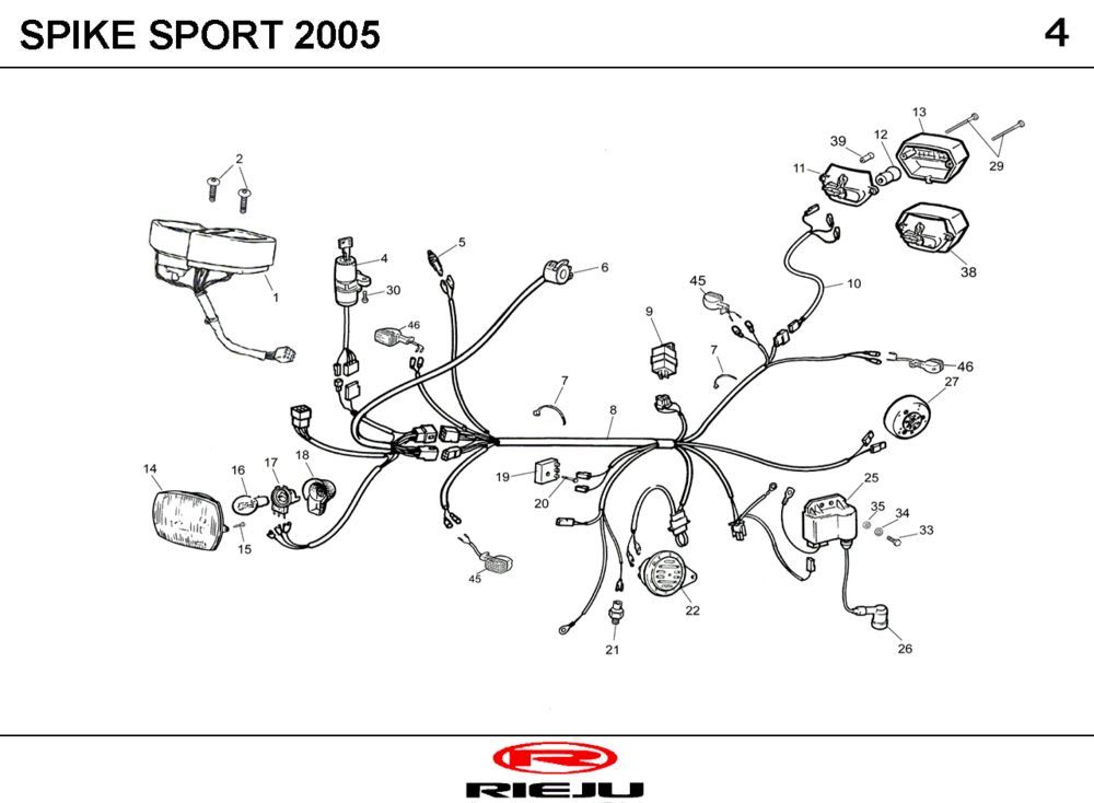 Pièces électriques Rieju Spike 50 2T LC jaune 2007