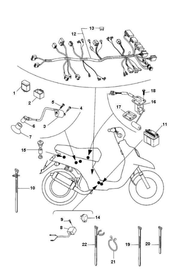 Pièces électriques Yamaha Bw's 2 temps