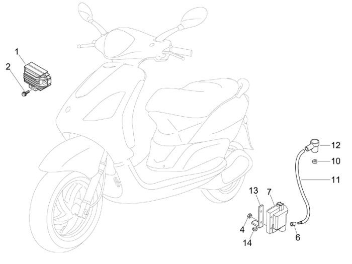Pièces électriques Piaggio Fly 50 4T AC