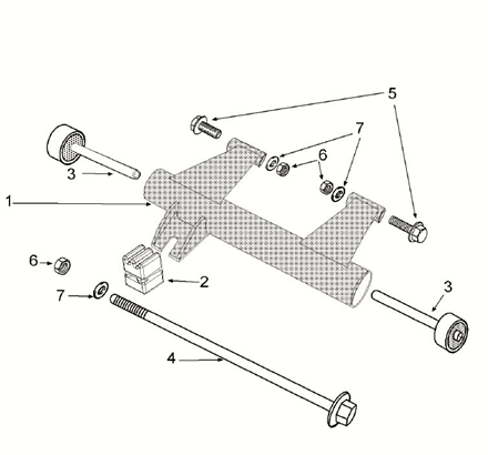Support moteur - Bras Oscillant - Silent block Peugeot Kisbee 50 4T AC Euro 5