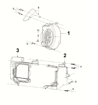 Capot moteur Peugeot Django 125 EFI E5 2021-2022