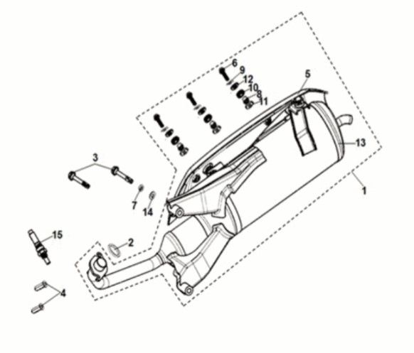 Exhaust muffler Sym Crox 50 E5