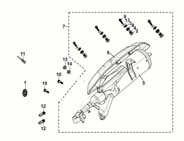 Pot d'échappement Sym Symphony ST 50 E5