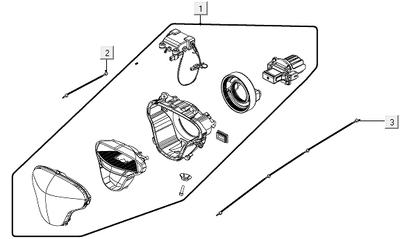 Optique de phareKymco New Like 150I E4
