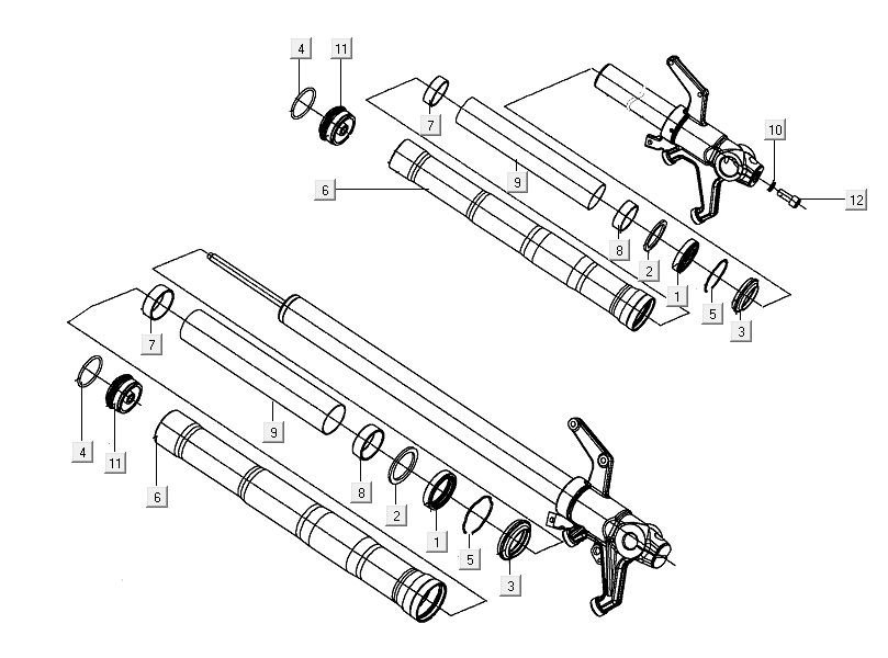Fourche avant Kymco AK550i