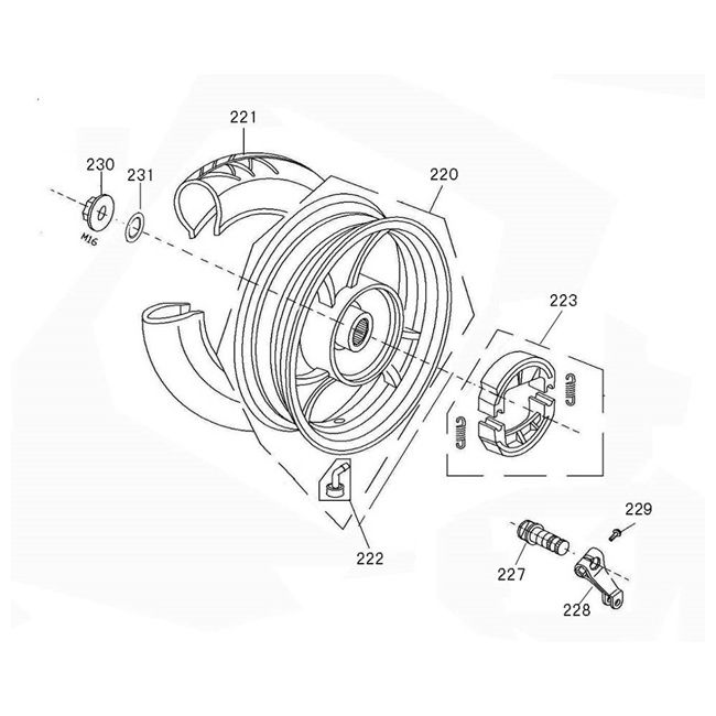 Roue arrière BTC F22