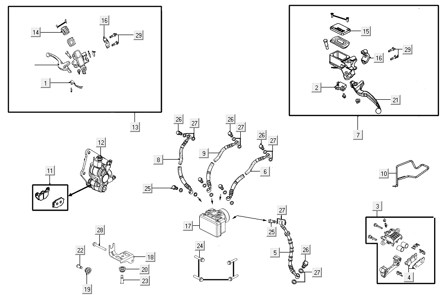 Système de freinage Kymco New Like 150I E4