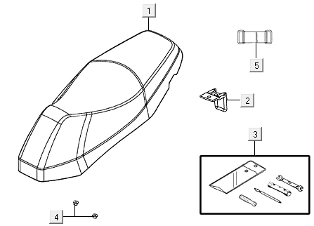 Selle de copain Kymco Agility 16+ 4T 150I E4