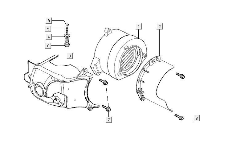 Housse de ventilateur Kymco MXU 50