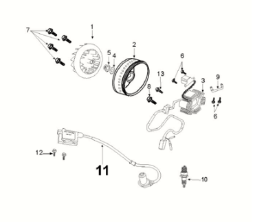 Flywheel magneto Peugeot Tweet 125 Z PRO 2021-2022