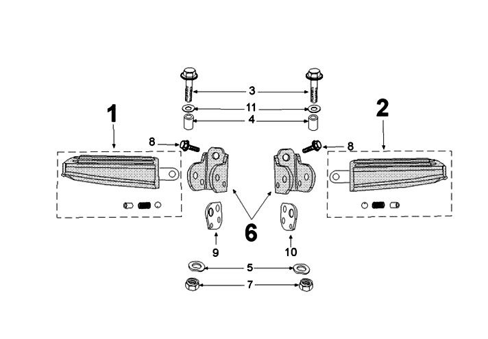 Footrest Peugeot Kisbee 2-takt