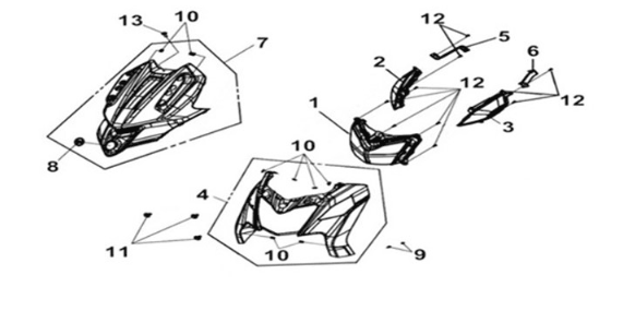 FR. cover Sym Joymax Z 125 E4 BLACK (BK-001U)