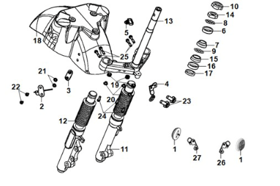 Garde-boue avant FR. - coussin avant Sym E-Fiddle vert pétrole (GN546U)