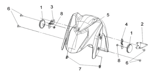 FR. fender Sym Joymax Z 125 E4 BLACK (BK-001U)