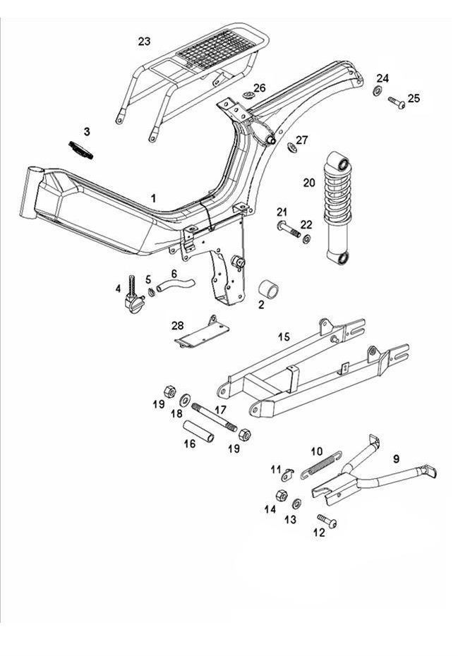 Châssis standard Tomos Standard Ex e-Start 2 temps