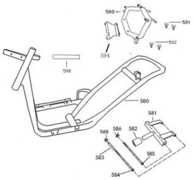 Cadre Berini Sprint anthracite plat