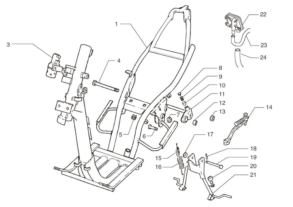 Cadre Beta Ark-k AC noir 2008 2 temps