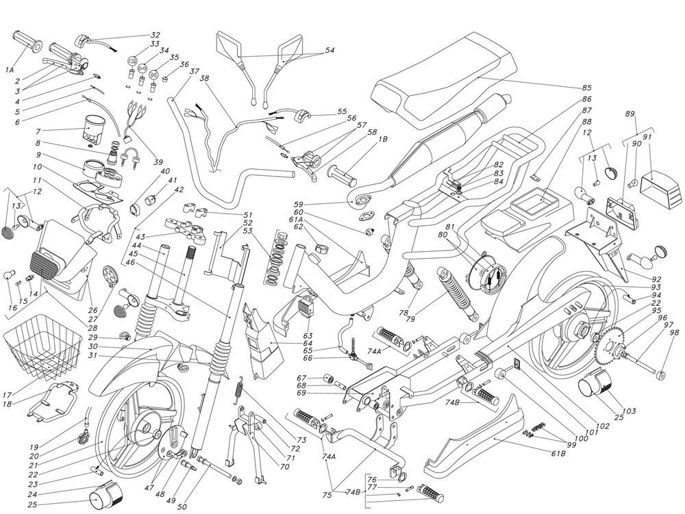 Cadre Beta Cyclo 45km rouge 2007 2 temps