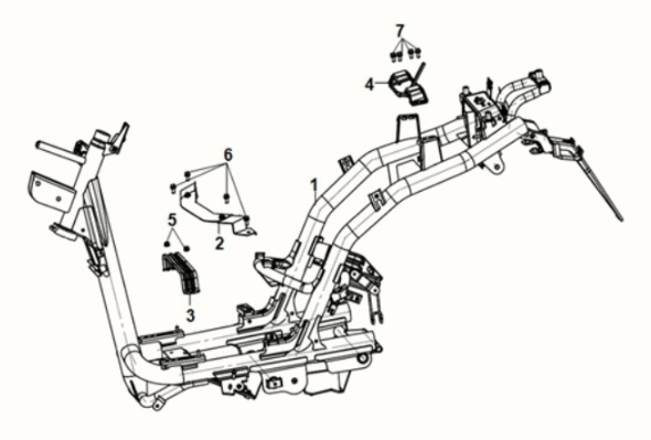 Châssis Sym E-XPRO 45KM/H 2020-2021
