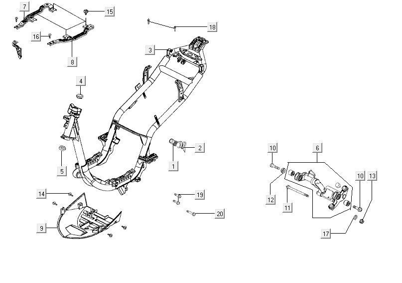 pièces de cadre AGILITY CITY 16 4T 150
