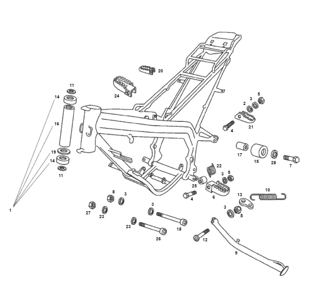 Cadre Derbi Senda R X-treme 2007 E2 3ED