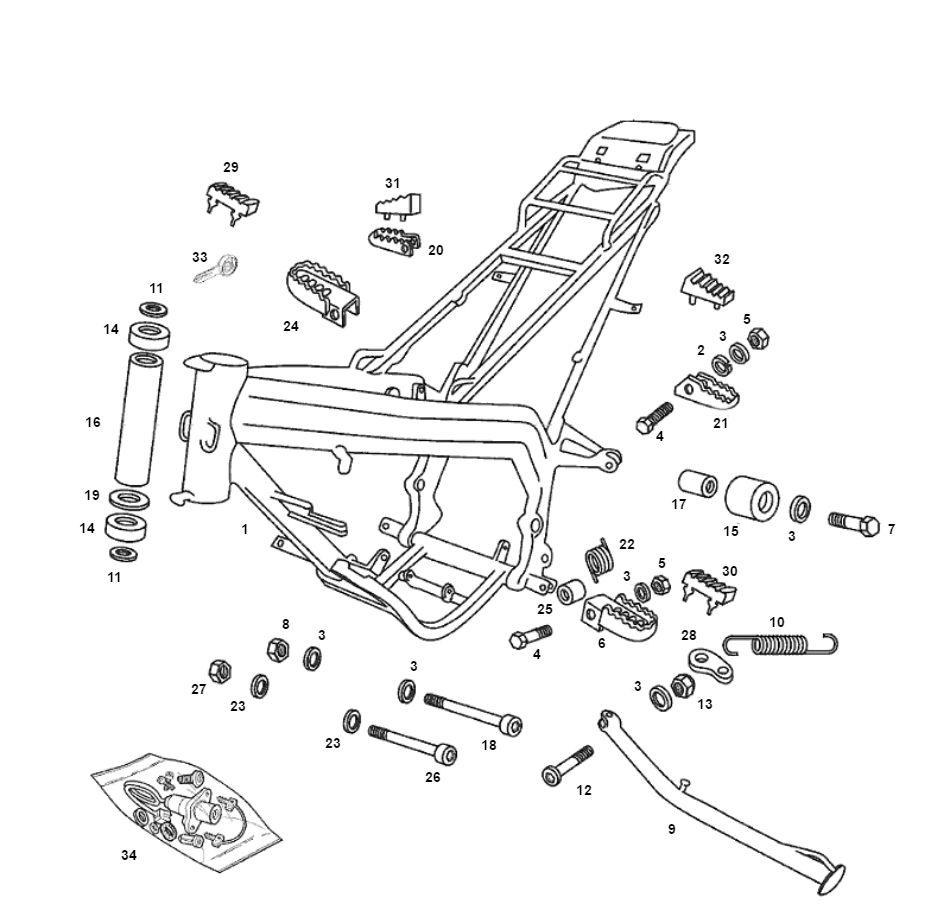 Cadre Derbi Senda SM DRD - O.M.