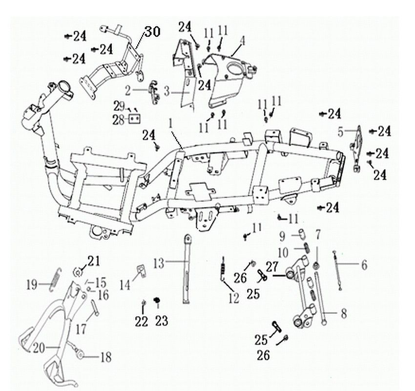 Cadre Generic Roc red 2010 2 temps