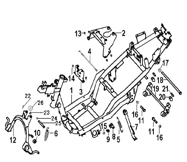 Cadre Generic Xor jaune 2009 2 temps