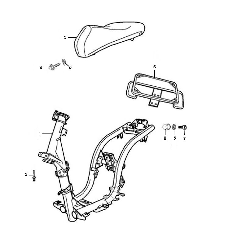 Cadre Peugeot Ludix pro 2 temps