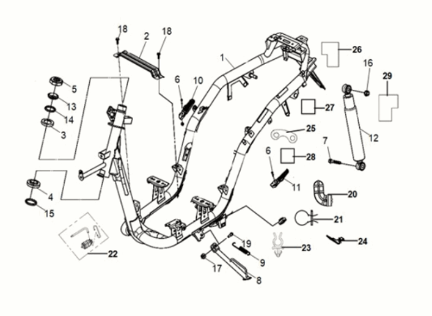 Cadre Sym Mio 50I E5