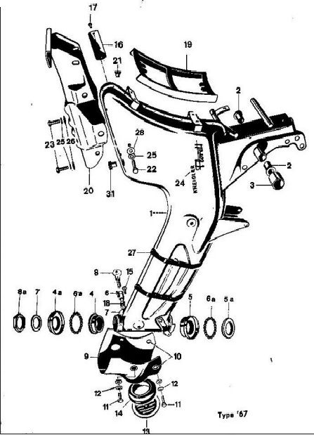Frame Kreidler Floret type 1967